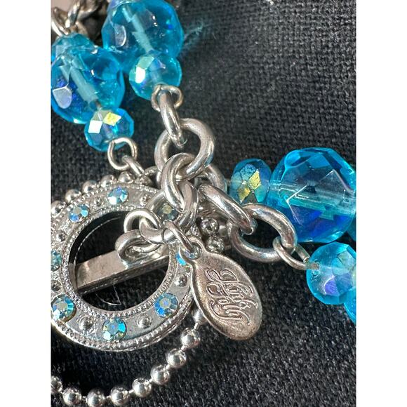 Kirks Folly Toggle Clasp Silver Necklace & Aurora Borealis Crystal Beads. - Picture 9 of 15